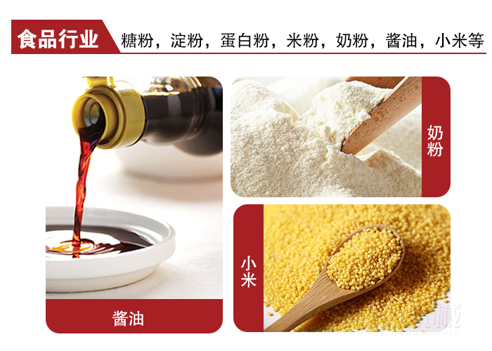 全不銹鋼食品振動(dòng)篩可用于糖粉，小米，淀粉，蛋白粉，米粉，奶粉，醬油等物料
